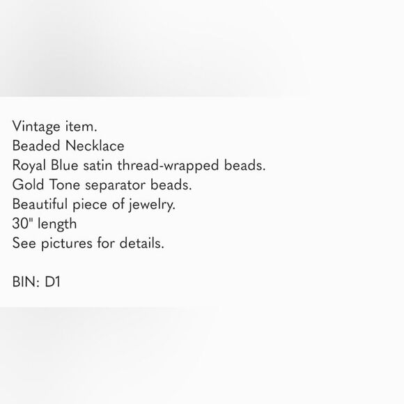 VINTAGE Satin Thread-Wrapped Bead Necklace - Picture 7 of 7